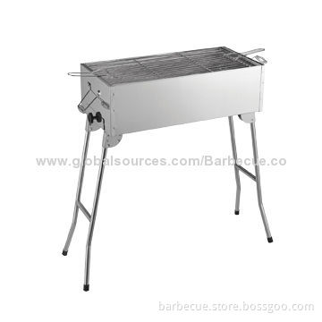 Square BBQ with Ashtray, Made of Stainless Steel, Easy Cleaning